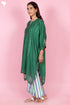 Chanderi Silk Kurta Pant Set With Block Print